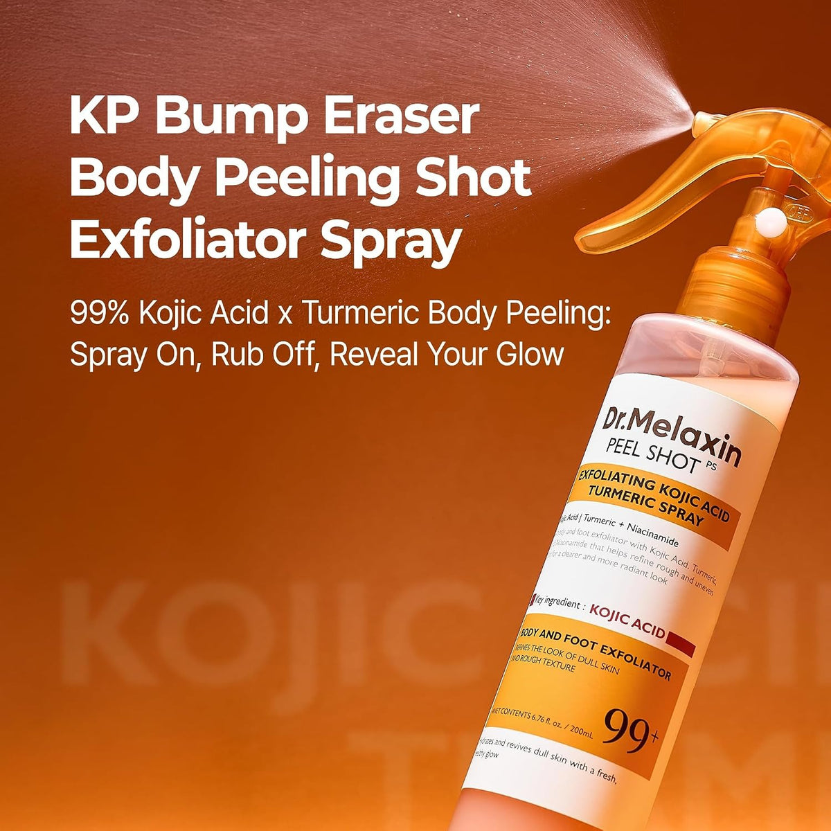 Dr.Melaxin Peel Shot Kojic Acid Turmeric Body Exfoliator Spray