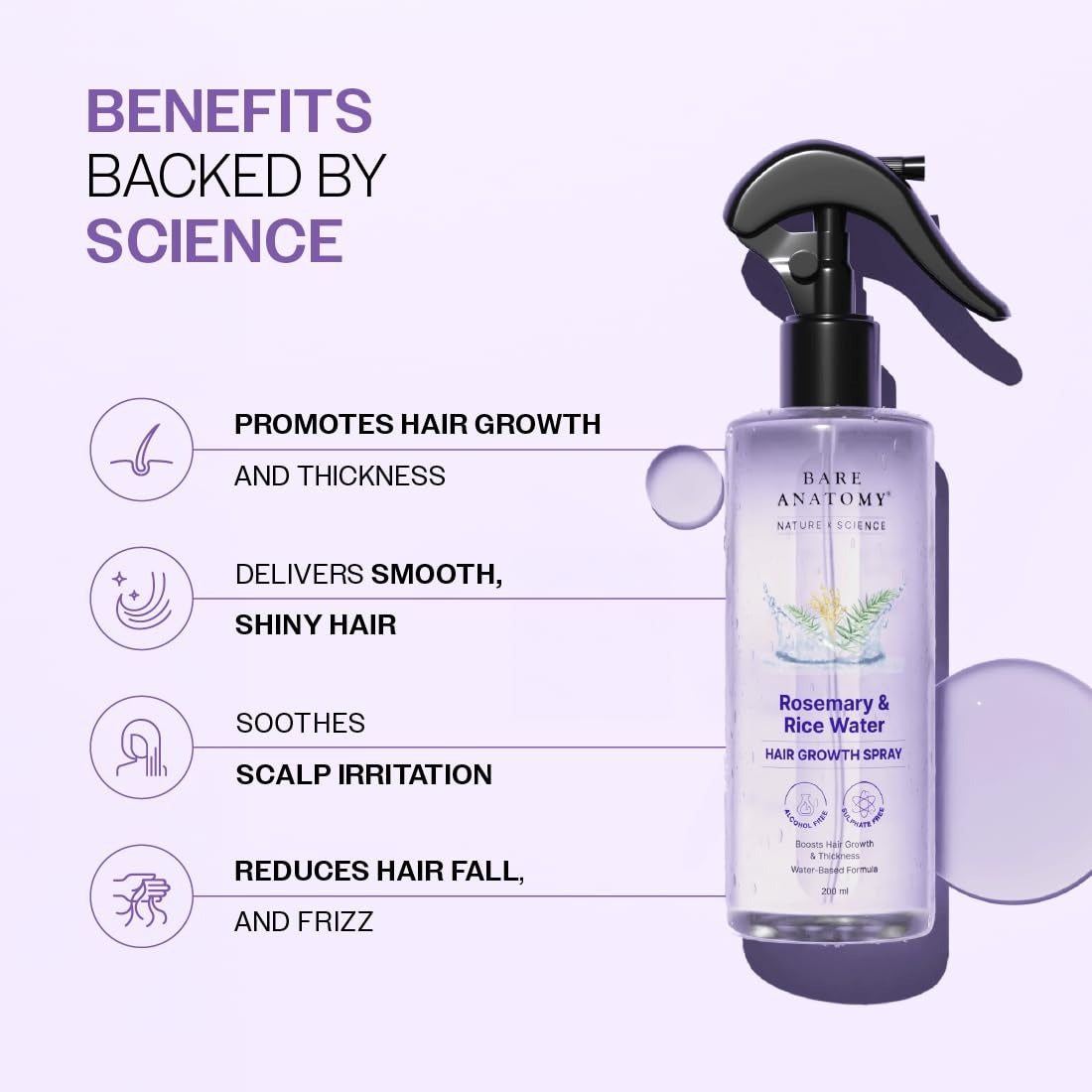 Rosemary Water Spray for Hair Growth 200ml