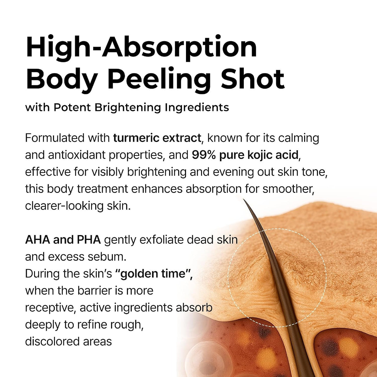Dr.Melaxin Peel Shot Kojic Acid Turmeric Body Exfoliator Spray